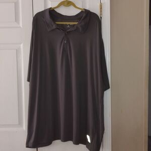 KS Sport Big  gray polo  shirt  Sz 5XL Big